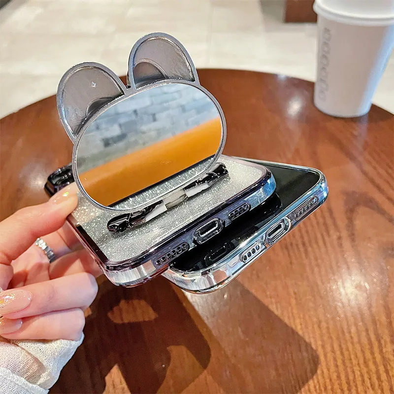 Чехол G84 для MOTO Motorola Moto роскошный градиентный Блестящий макияж зеркало кролик