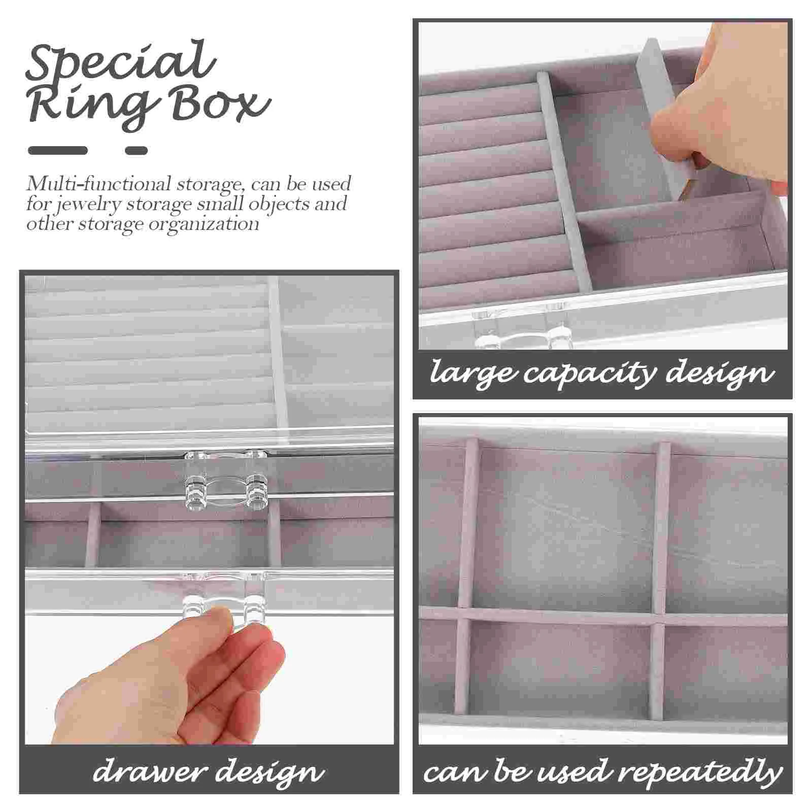 Jewelry Box Storage Organizer Case Display Joyeros De Mujer Organizador Earring Earrings Divider Acrylic Tray Drawer Trinket