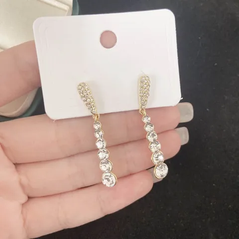 Серьги-подвески гуантуо из горного хрусталя