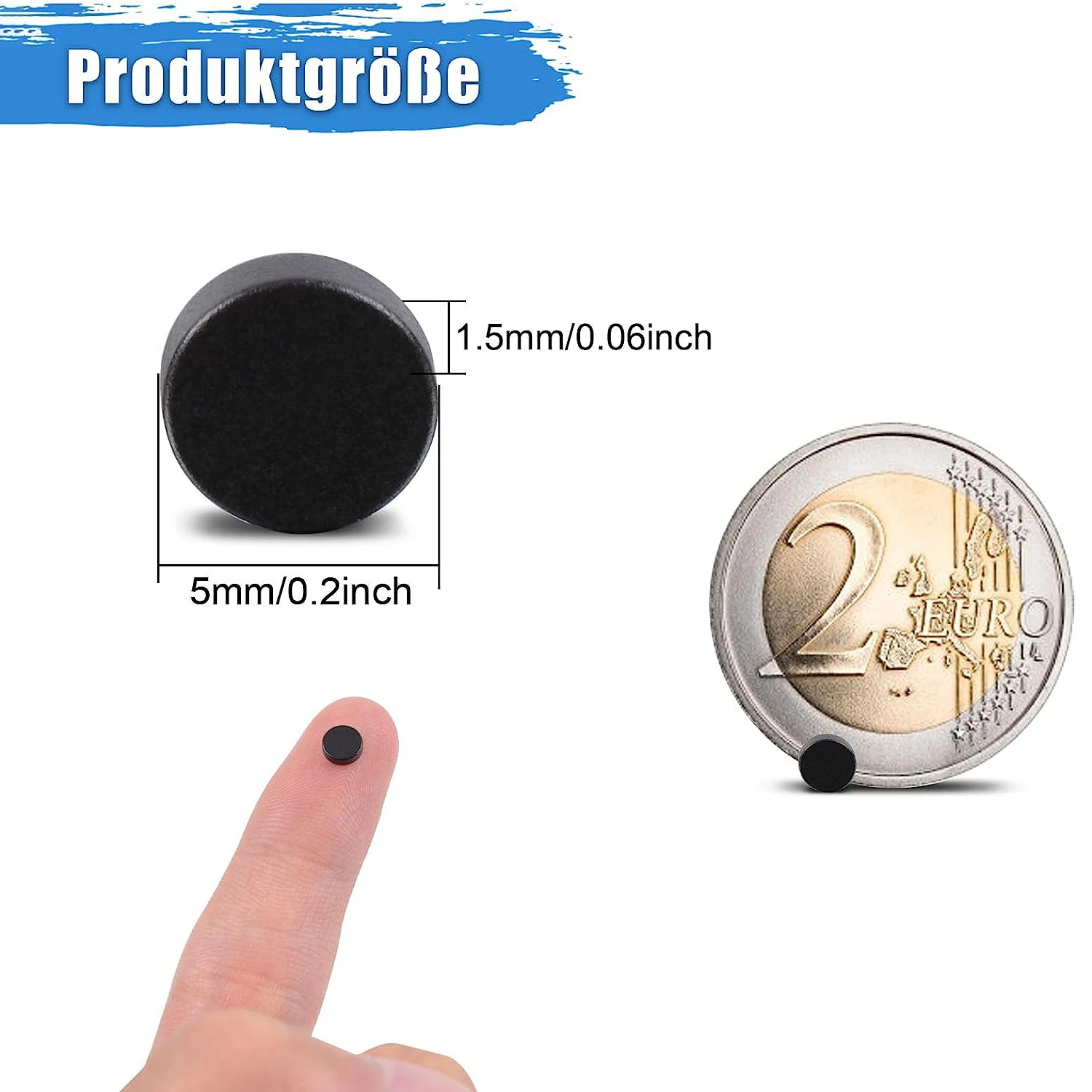 Многофункциональный черный Неодимовый магнитный диск 5x1 5 супермощный сильный