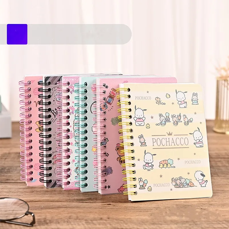 

Cinnamoroll My Melody Kuromi Kawaii A6 Small Color Portable Coil Notebook Sanrio Anime Cute Girl Heart Hand Ledger Birthday Gift