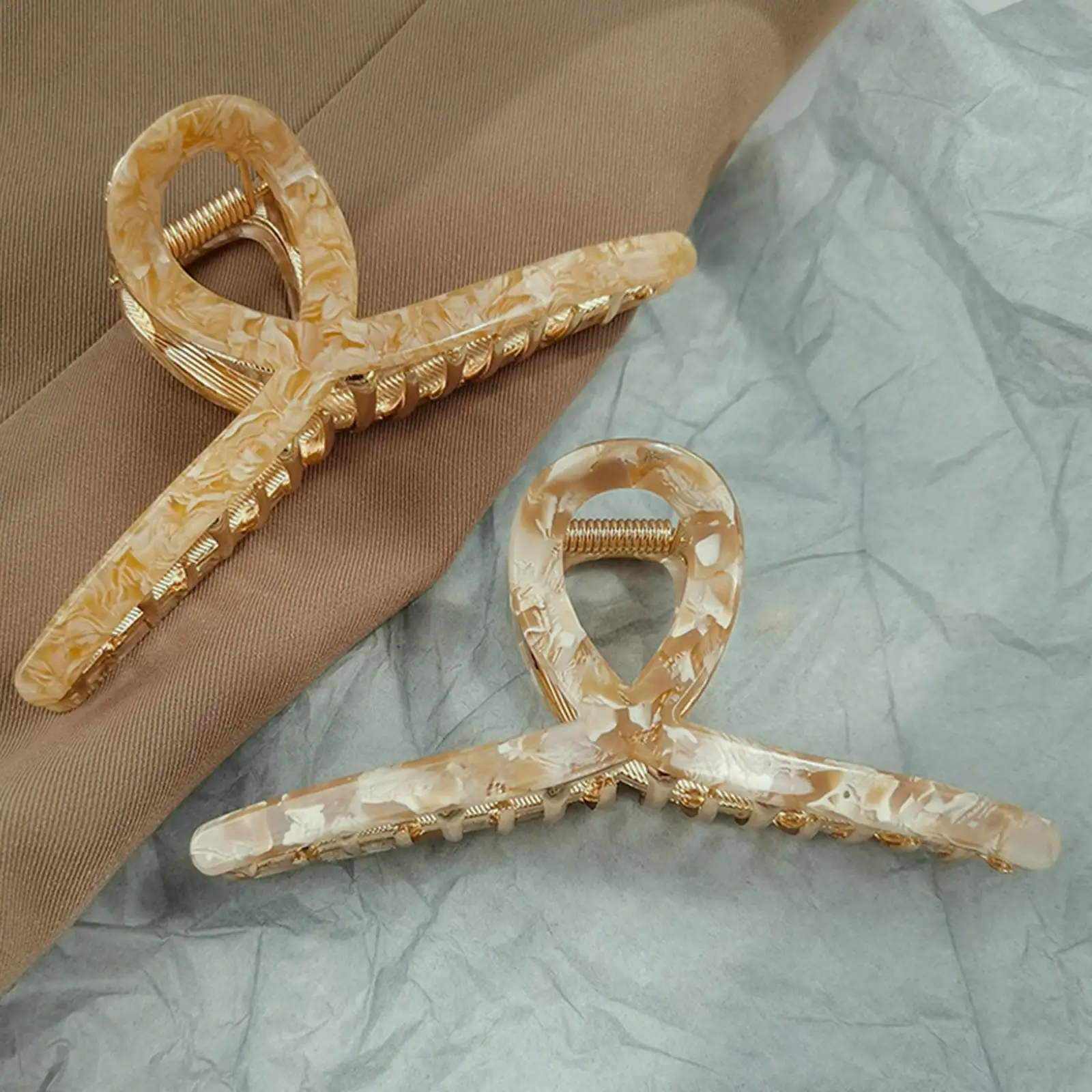 

2022 Summer New Women's Acetate Board Alloy Hairpin Shark Clip Headgear Geometric Girls Big Hairpin Accessories Hair Accessory