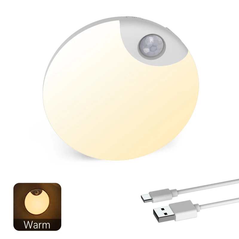 

Ночник умный круглый датчик движения