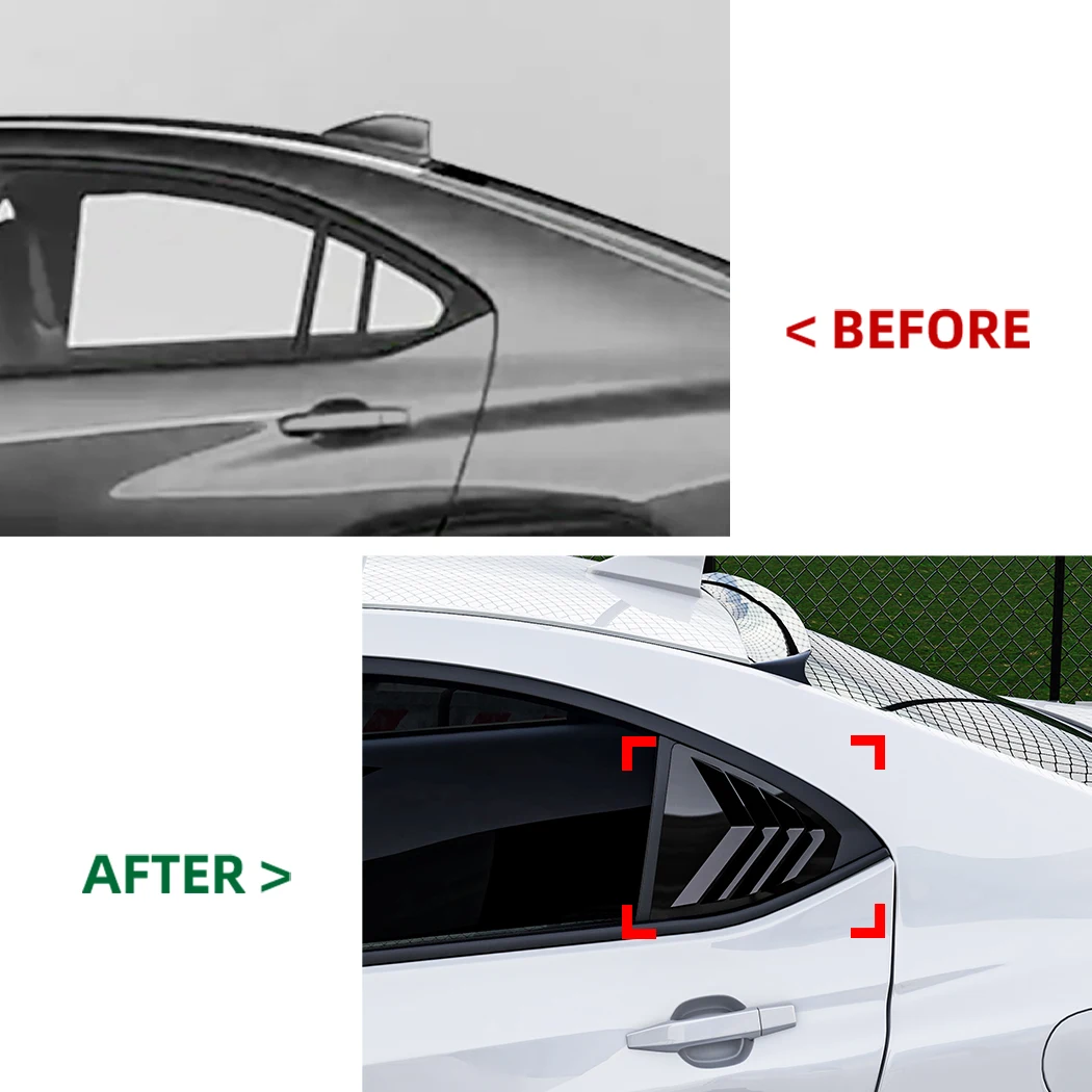 2 шт. накладка на заднее окно автомобиля для Subaru WRX STI VB 2022+ оконная жалюзи боковая