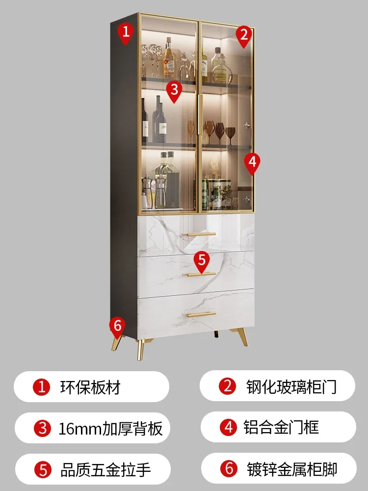 Роскошный бар винный шкаф стойка для гостиной столовая боковой стеклянная дверь