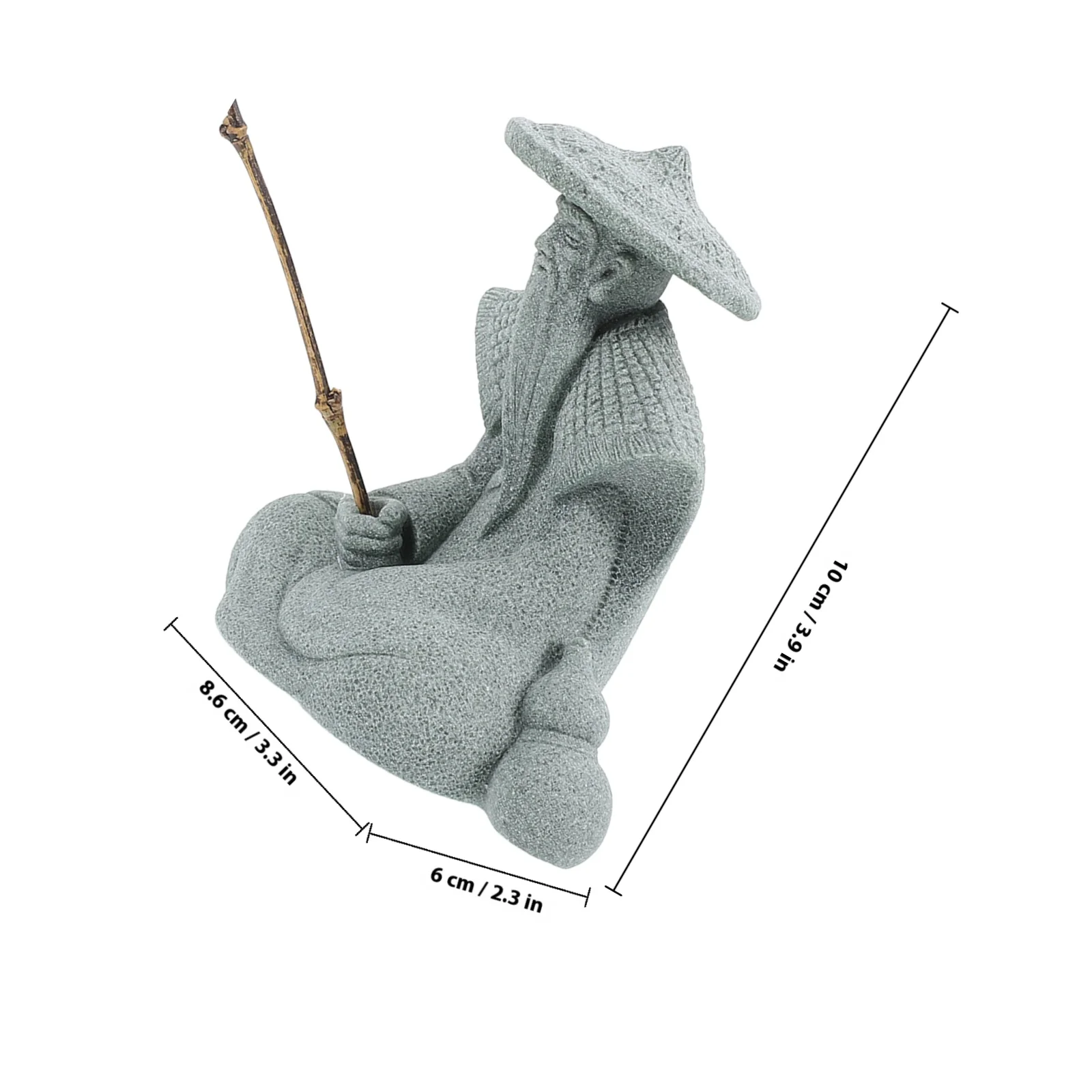 Фото 1 шт. статуя рыбака японский садовый декор японский садовый декор для открытого дома аквариум бонсай дзен пейзаж азиатский орнамент №3