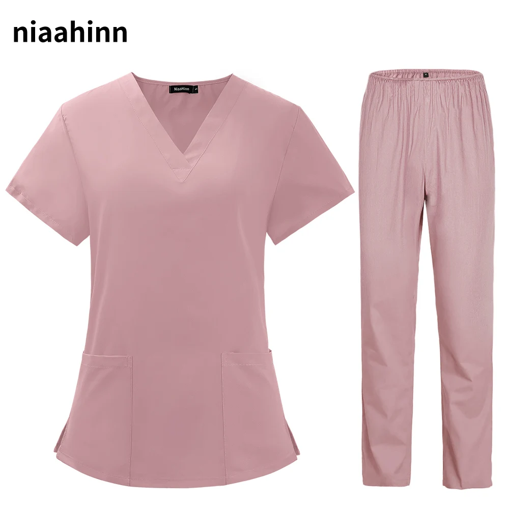 Униформа для медсестер женская тонкая светильник ткань бриллиантовая