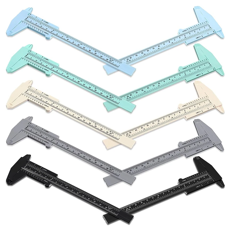 

10Pcs 150Mm Mini Plastic Caliper Brake Caliper Double Scale Calliper Gauge For Students Office 5 Different Colours