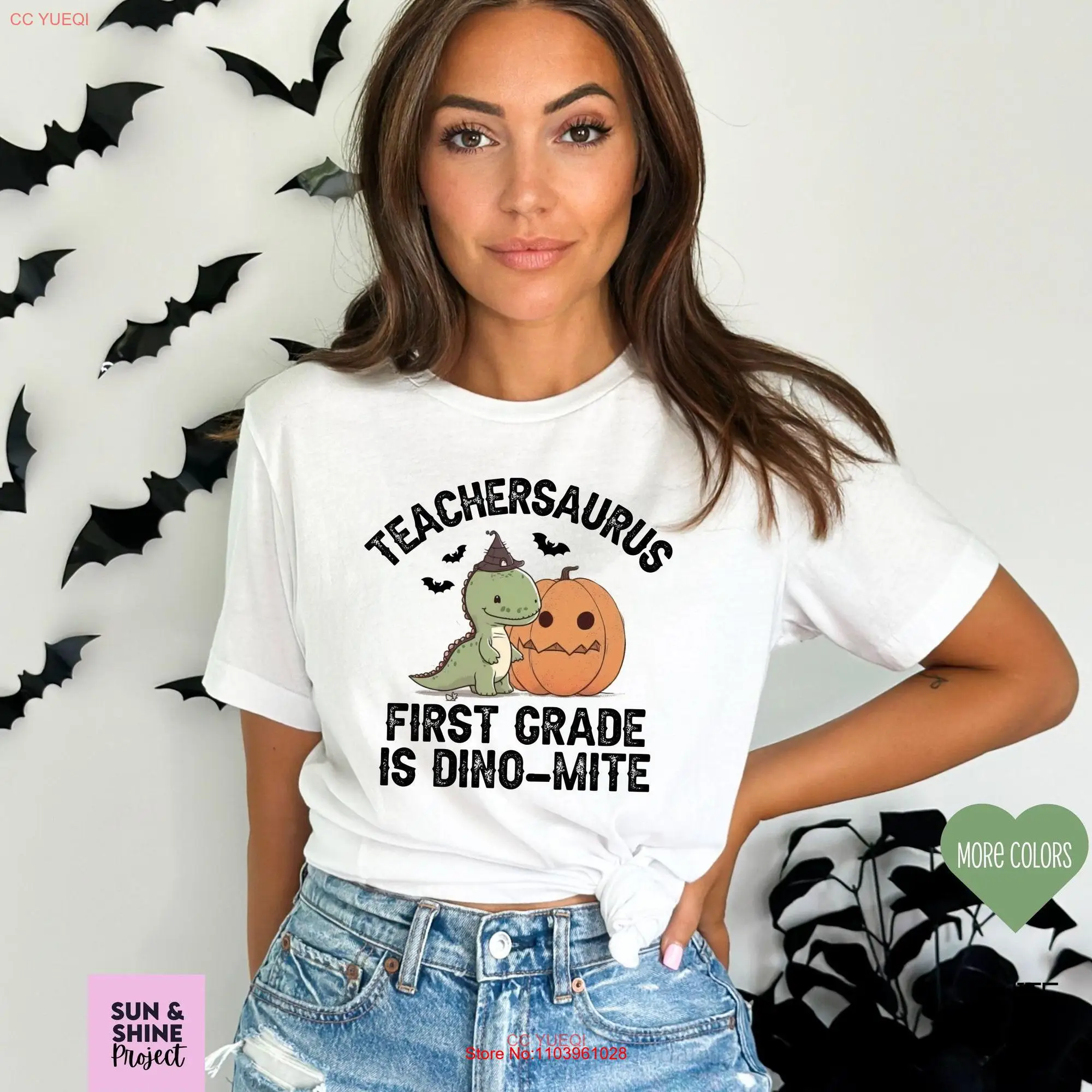 Футболка с длинным или коротким рукавом для учеников на Хэллоуин