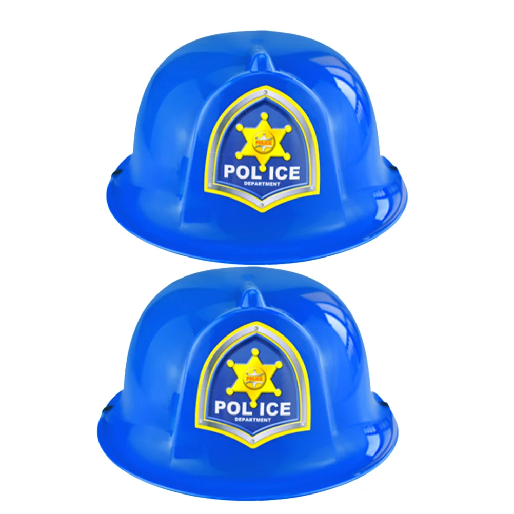 

2 Pcs Kidcraft Playset Construction Hard Hat Kids Role-play Hats Pearlescent Child