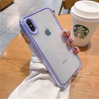 silicone frame metal camera protection phone case for iphone 13 12 11 pro mini x xs max xr 11 se candy color clear hybrid cover