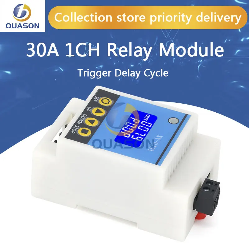 

XY-DJ01 30A 1CH Relay Module Delayed Power Off Disconnected Trigger Delay Cycle Timing Circuit Switch Rail Type