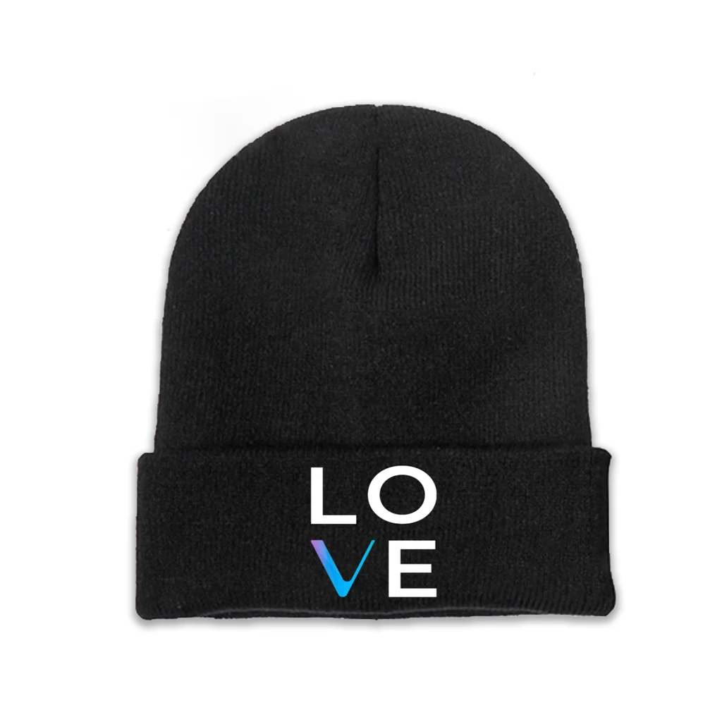

Love Hodler Gifts Vechain VET Blockchain Crypto Cryptocurrency Knitting Beanie Caps Skullies Beanies Ski Caps Soft Bonnet Hats