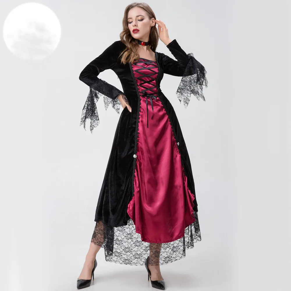 

Halloween Women Queen Vampire Cosplay Costume Festival Carnival Fancy Dress