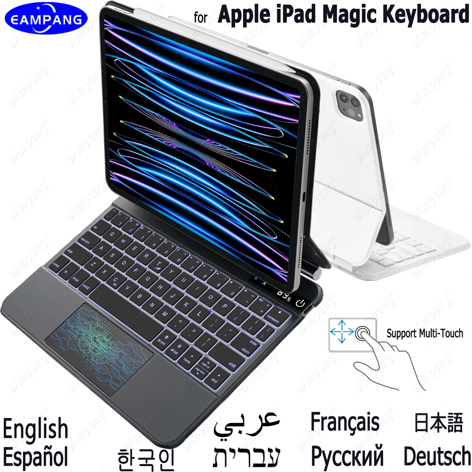 

Чехол с клавиатурой Smart Magic Style для iPad Pro 11 12,9 2022 2021 2020 2018 Air 4 5 10,9 4-го 5-го поколения Mini 6, Магнитный чехол