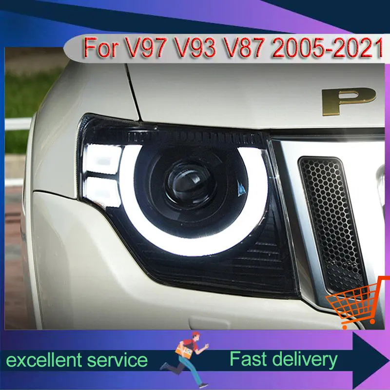 Аксессуары для автомобилей Mitsubishi Pajero V93 V87 V97 Передний фонарь DRL 2005-2021 фара