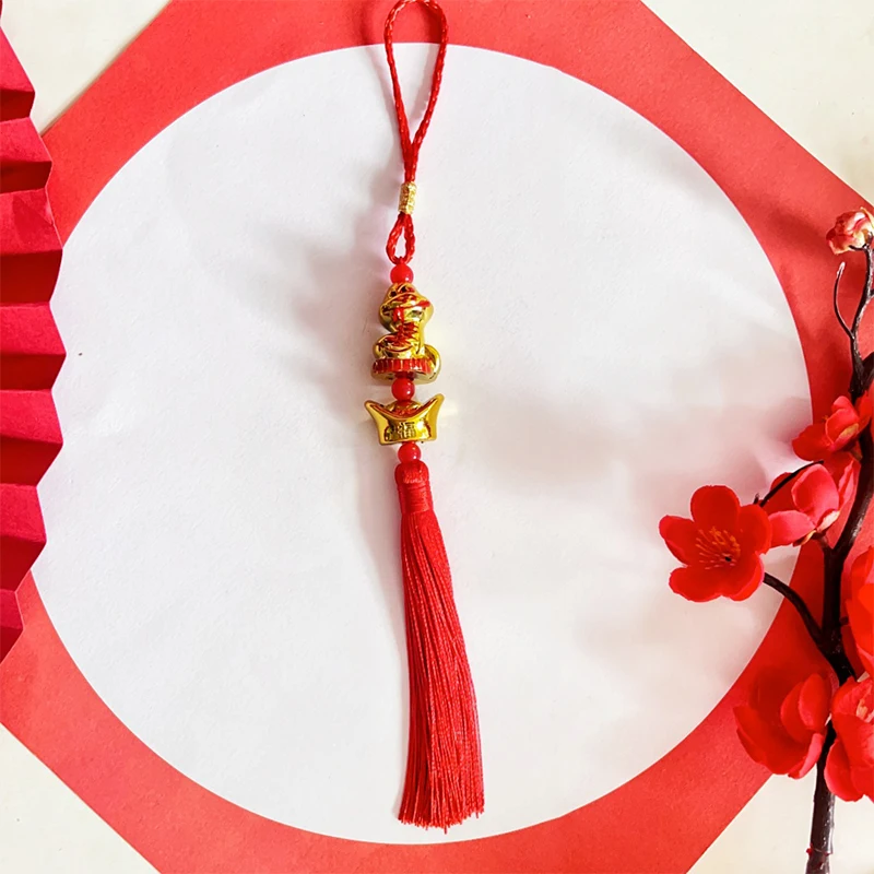 1 шт. 2025 год змеи позолоченный пластиковый кулон со знаком зодиака змея Юаньбао