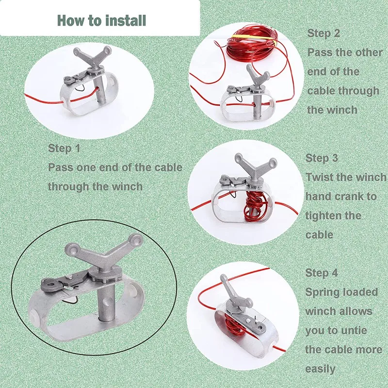 

2Pcs Swimming Pool Cover Winch For Above Ground Swimming Pool Oval Heavy Duty Constructed Winch Ratchet Cable Tightener