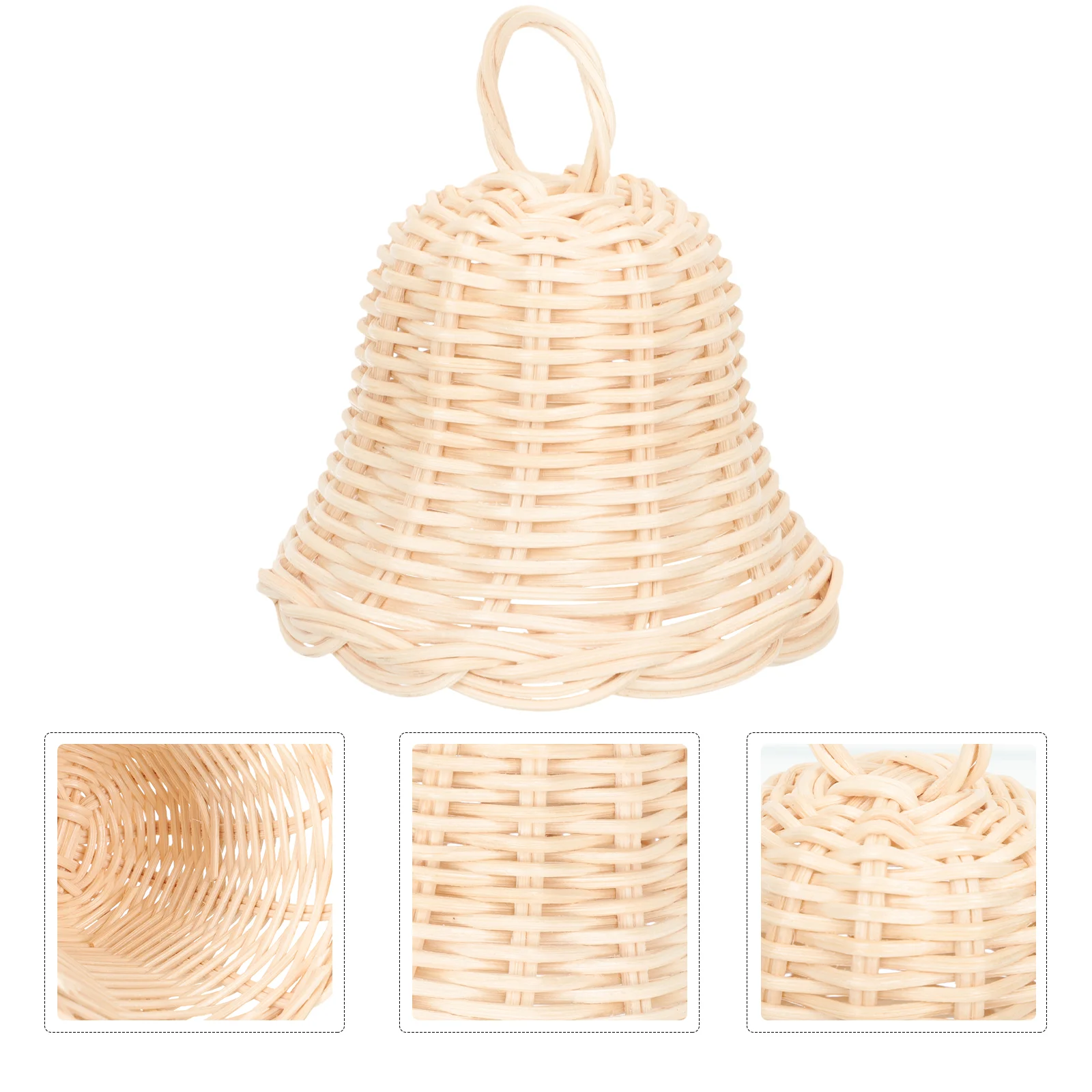 

Christmas Bell Tree Hanging Ornament Bells Rattan Ornaments Wicker Jinglexmas Farmhouse Decoration Rustic Decor Holiday Craft