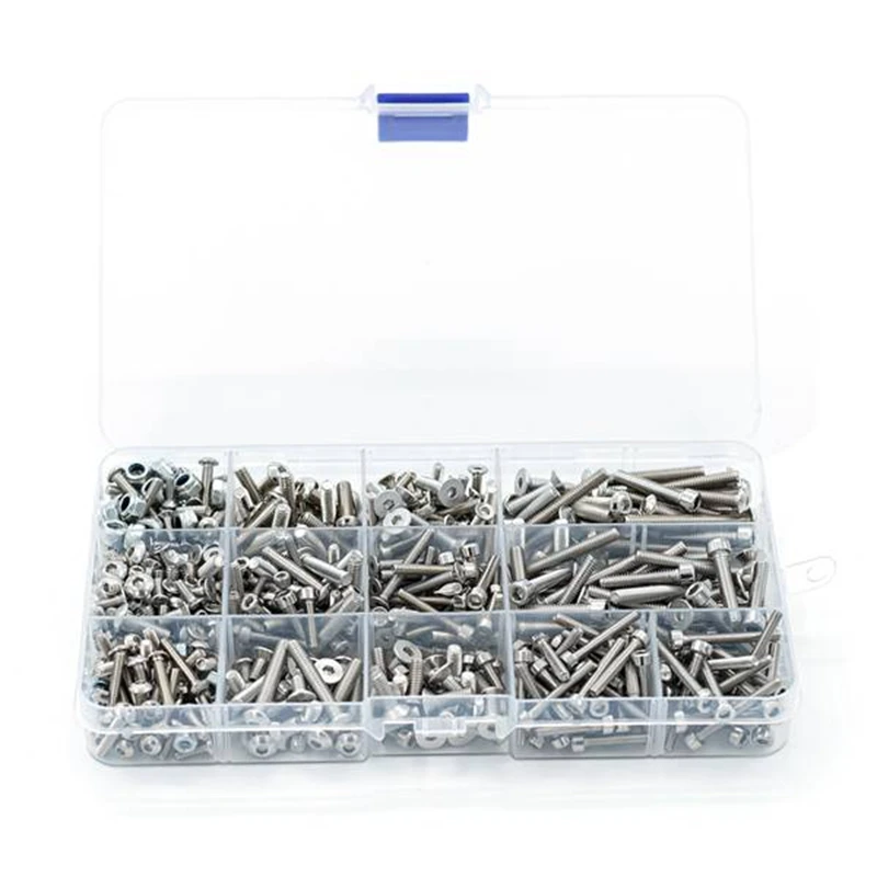 

501Pcs M2.5 M3 M4 Flat/Round/Cup Head Screw Fastener Nut For 1/8 Traxxas Sledge 95076-4 RC Car Spare Parts Accessories