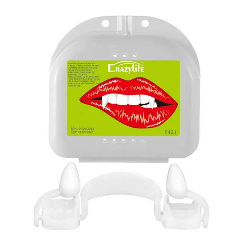 

Retractable Vampire Teeth Halloween Party Decoration Teeth Zombie Retractable Design Cosplay Costume Accessories For Festives