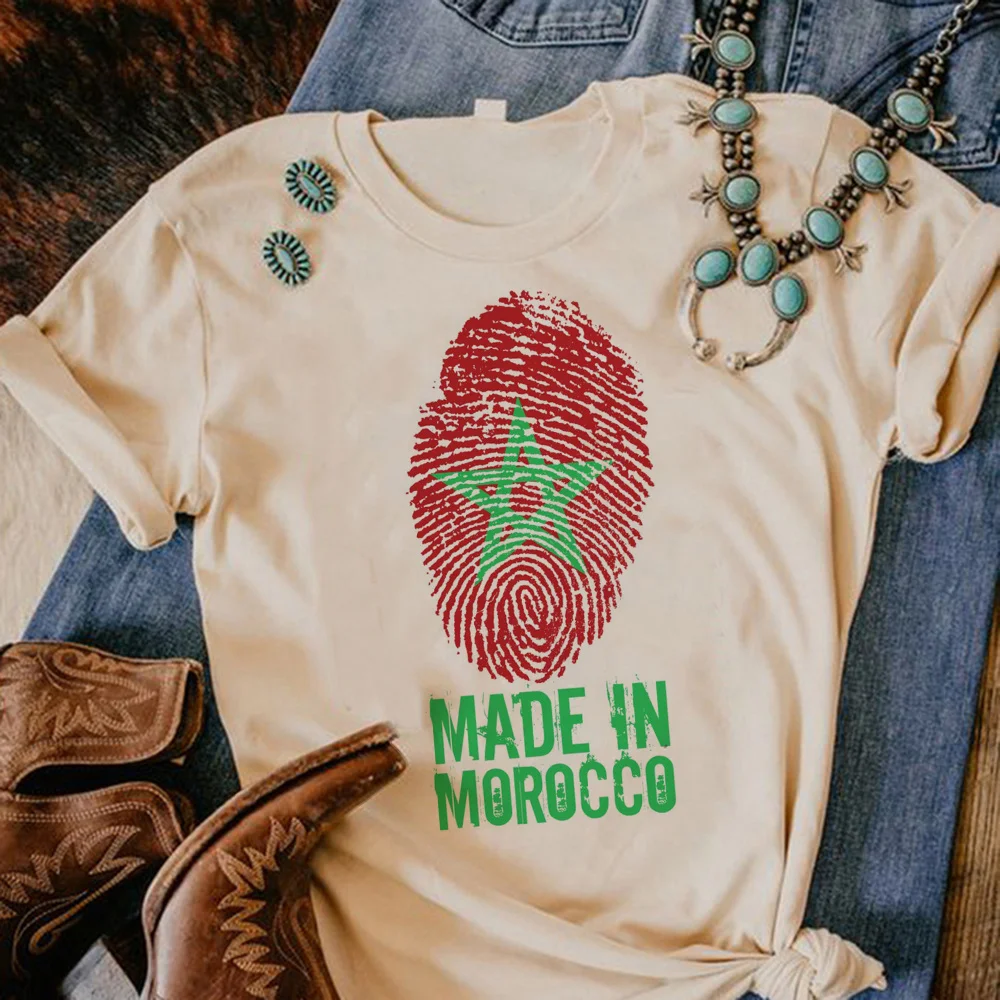 

Maroc Morocco tshirt women Y2K graphic funny top girl Japanese clothing
