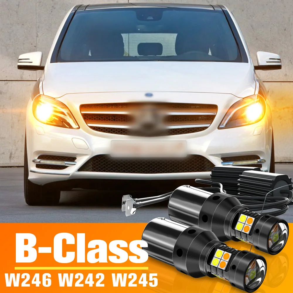 

2x двухрежимный светодиодный указатель поворота + дневные ходовые огни, аксессуары для DRL для Mercedes Benz B-Class W246 W242 W245 2005-2018 2011 2012