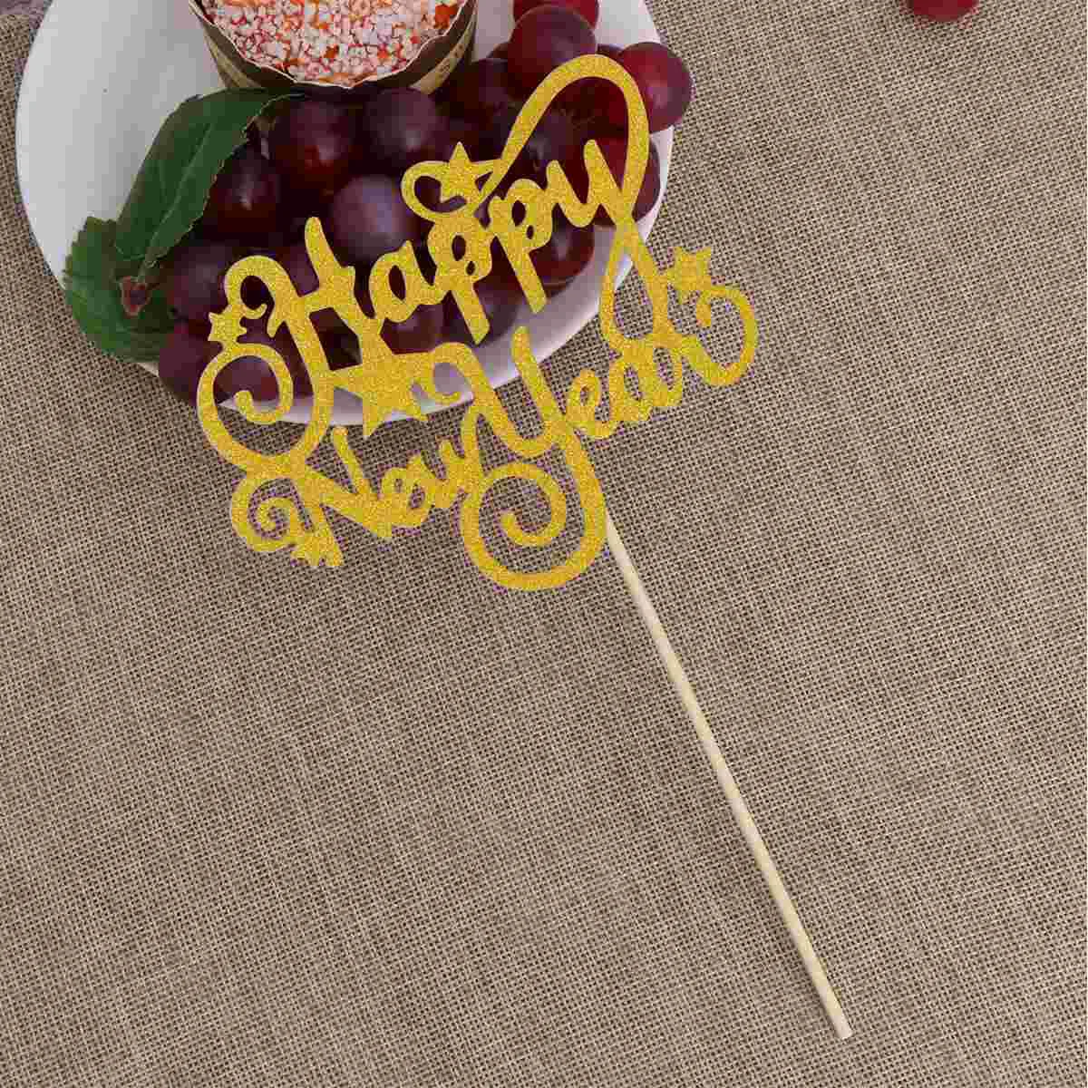 

6pcs New Years Appetizer Pick New Years Party Supplies New Years Cake Decor New Years Cupcake Toppers Decorations Cake Picks