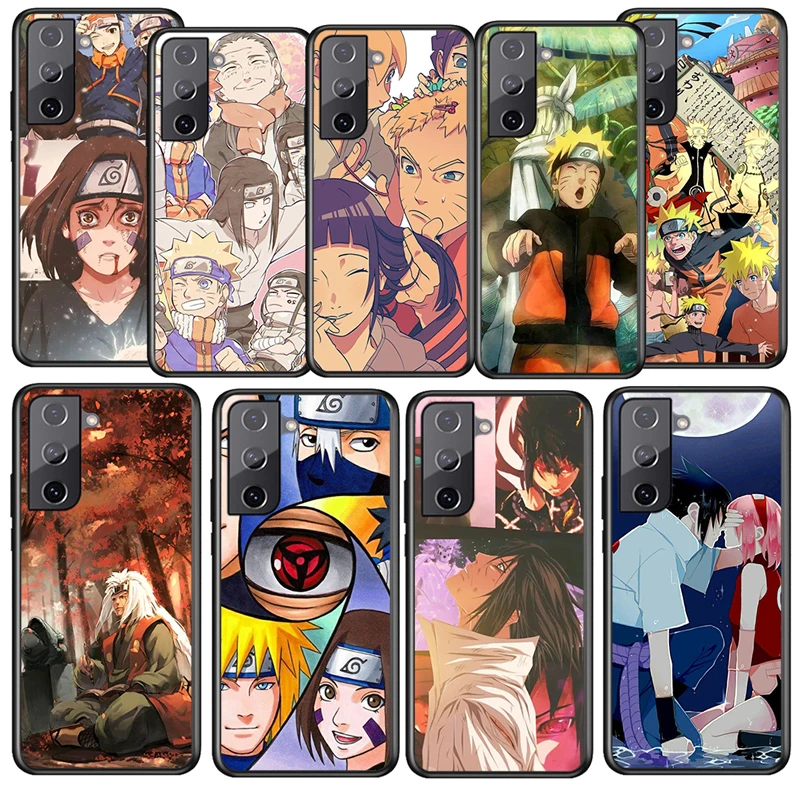 

Hot Anime NARUTO For Samsung Galaxy S22 S21 S20 Ultra Plus Pro S10 S9 S8 S7 4G 5G TPU Soft Silicone Black Phone Case Funda Coque