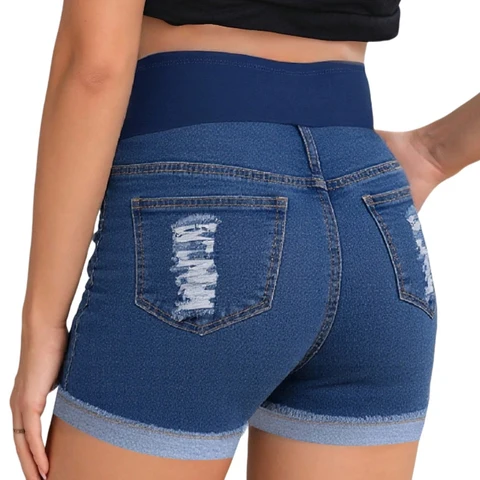 Летние узкие джинсы для беременных, дышащие шорты с поддержкой живота, короткие брюки с высокой талией для беременных женщин