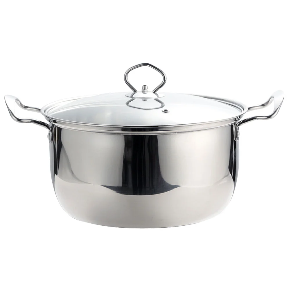 

Stainless Steel Stock Pot Soup Pan Steam Sauce Daily Use Stockpot Multifunction