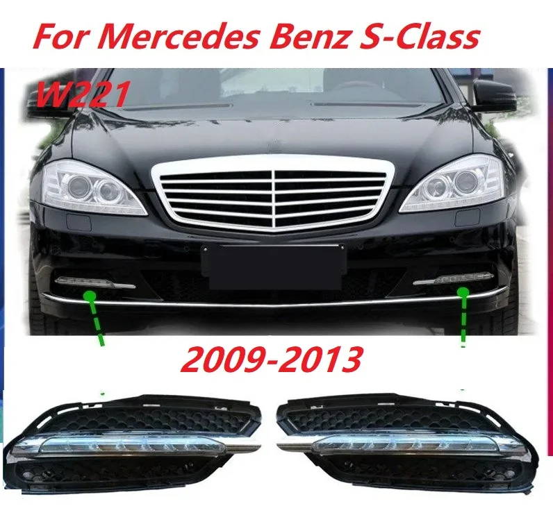 

Car Accessory Fog Light Cover Lamp Frame Grille Car Accessories For Mercedes Benz S-Class W221 S300 S350 S500 S600 S400 2009-13