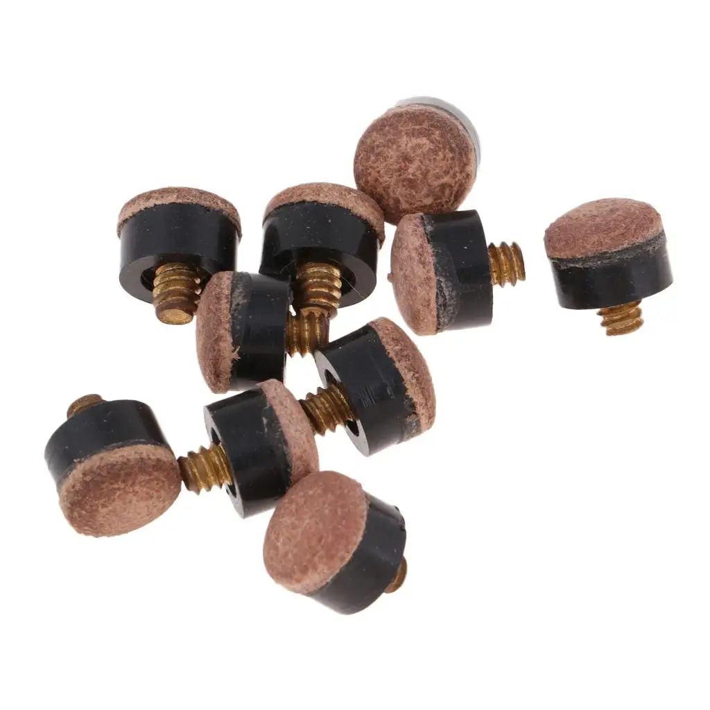 

10pcs Screw In Pool Cue Tips 10mm/11mm/13mm Billiard Stick Tips
