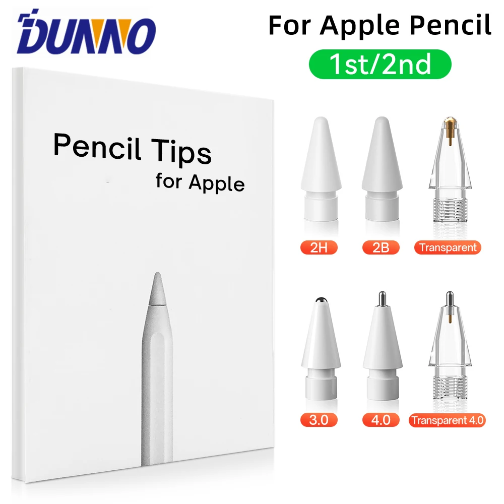 Drawing Tip 2b & Hb & Thin Tip & Transparent Nib For Apple Pencil 1st 2nd Generation Nib Ipad Stylus Pen