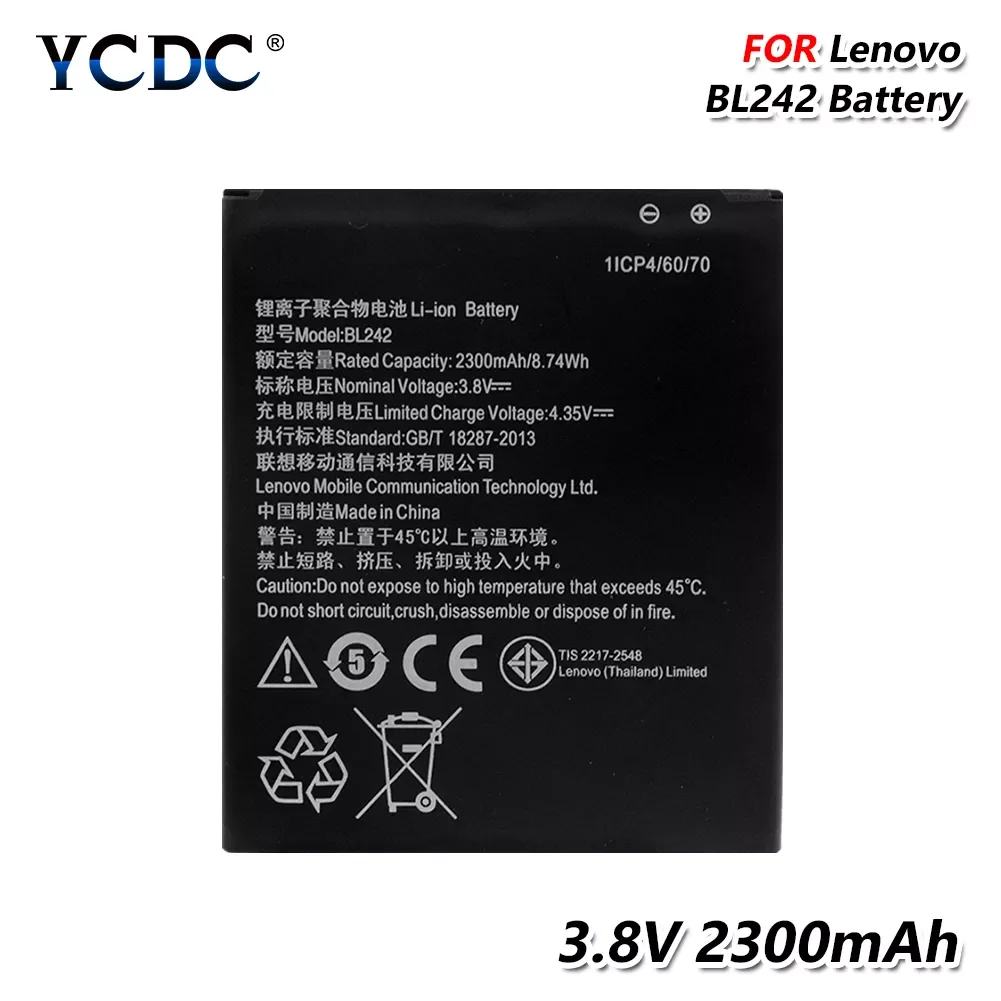 

Battery 3.8V 2300mAh For Lenovo For Lenovo A6000 A3860 A3580 A3690 A3900 3.8V high quality Li-ion battery Rechargeable