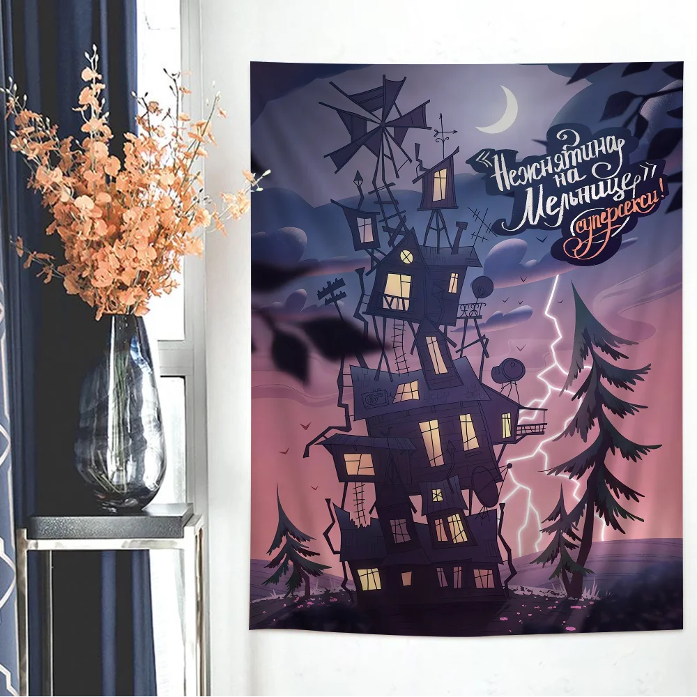 Game HELLO N-NEIGHBOR Cartoon Tapestry Wall Hanging Decoration Household Home Decor