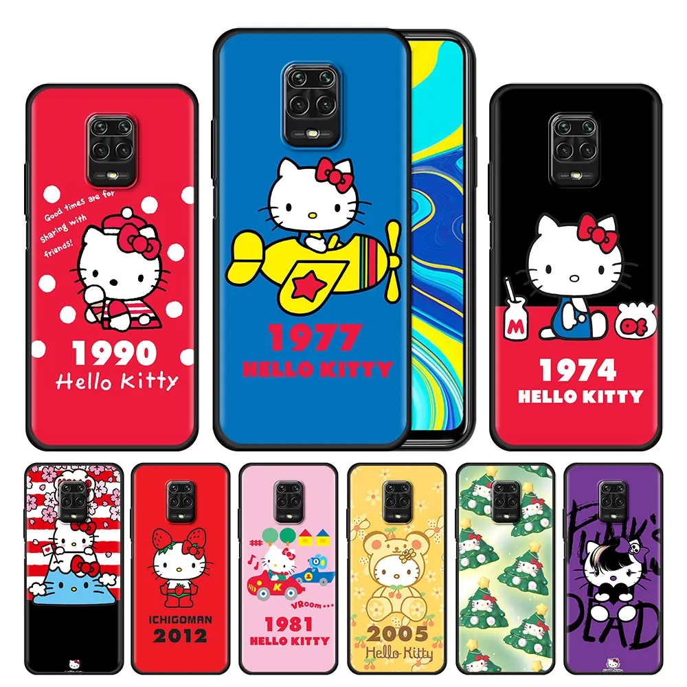 

Case Cover for Xiaomi Redmi Note 9 9s 8 8T 10 11 7A 9c 9T 10A 10c 11S Pro Full Back Official Coque Original Hello Kitty Retro
