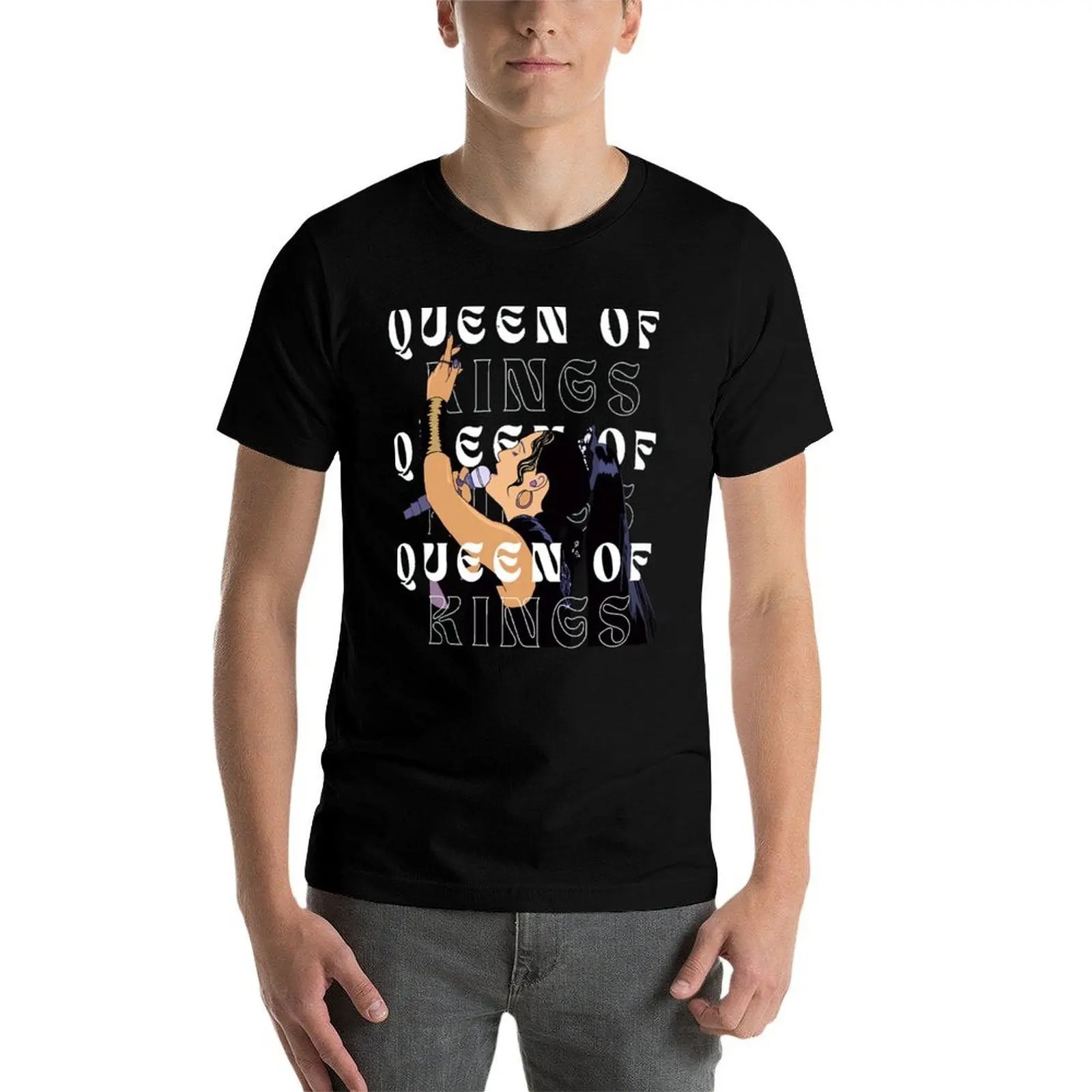 Фото Футболка Active T-Shirt от Alessandra Queen of Kings в стиле Eurovision Song, повседневный городской стиль, с коротким рукавом №4