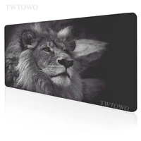 black and white lion mouse pad gamer custom home large xxl mousepads mouse mat natural rubber soft anti slip laptop mice pad