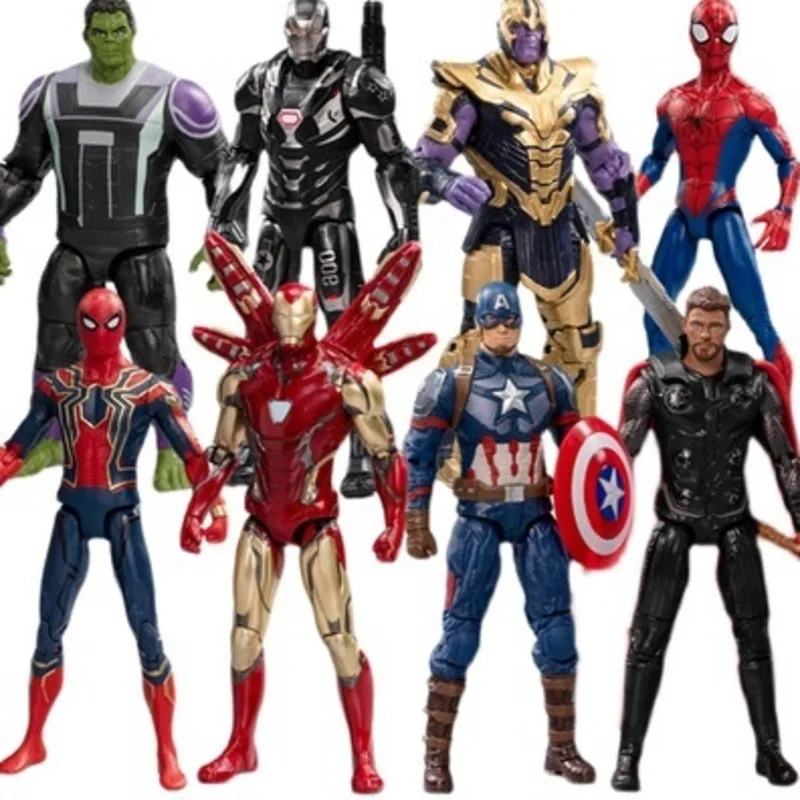 

Disney Avengers Iron Spiderman Thor Thanos Hulk Iron Man Mark50 Captain America War Machine Marvel Legend Figma Action Figure