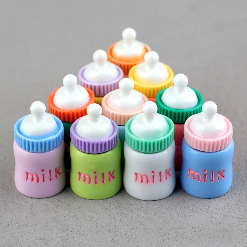 Изысканный трехмерный кулон в виде бутылки с молоком из смолы самодельный клей