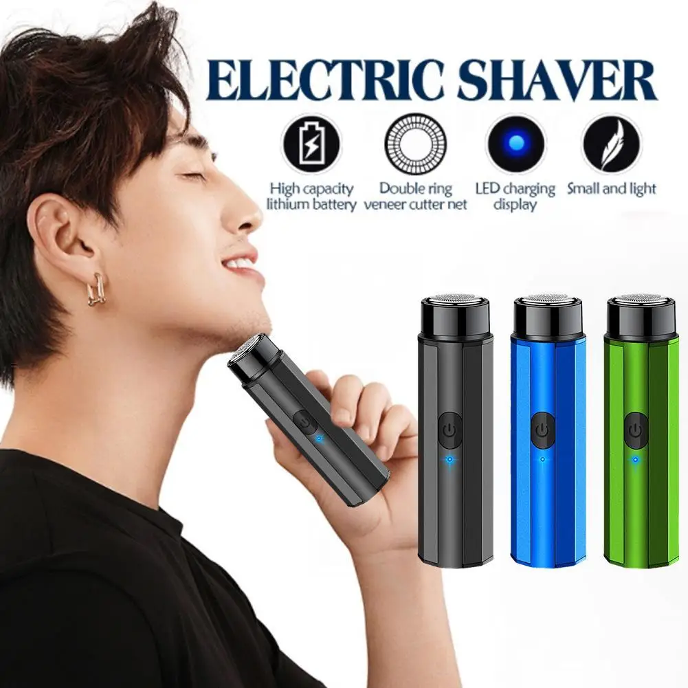 

New Mini USB Electric Shaver Long-Lasting Men Portable Washable Car Rechargeable Shaver Razor Shaver