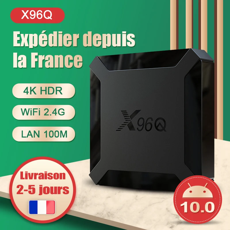 

Приставка Смарт-ТВ X96Q, 4k, 2 + 16 ГБ, Wi-Fi, 2,4 ГГц