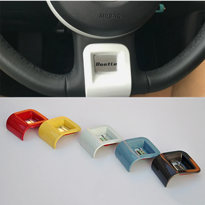 

Car styling Steering Wheel Trim Cover Decorative Cap For VW New Beetle 2013 2014 2015 2016 2017 2018 2019