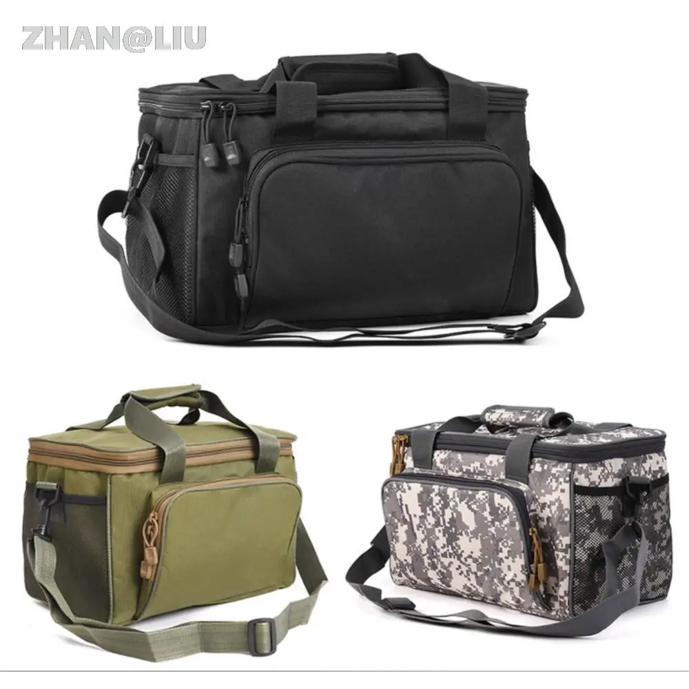 

High-capacity Fishing Shoulder Bag Pack Portable Multifunctional Canvas Fishing Tackle Bag Fishing Lure Reel Backpack Pouch Case