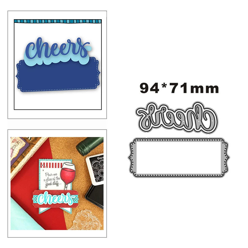 

New Title Frame Typeface Metal Cutting Die Scrapbook Template Cutting Card Making Decorative Relief Photo Album Diy Crafts