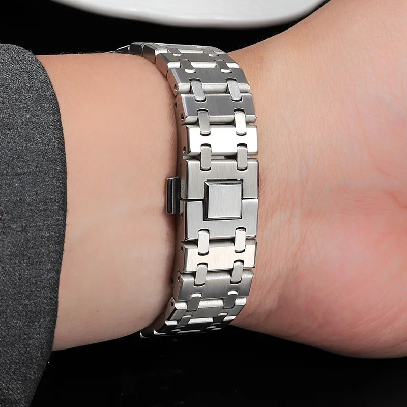 Ремешок для часов из нержавеющей стали для Casio G-Shock GA-2100GA-2110GA-B2100GM2100 |   Замена 16 мм |   Прочный металлический ремешок для часов (art.: 3920d131b044a) - 3920d131b044a