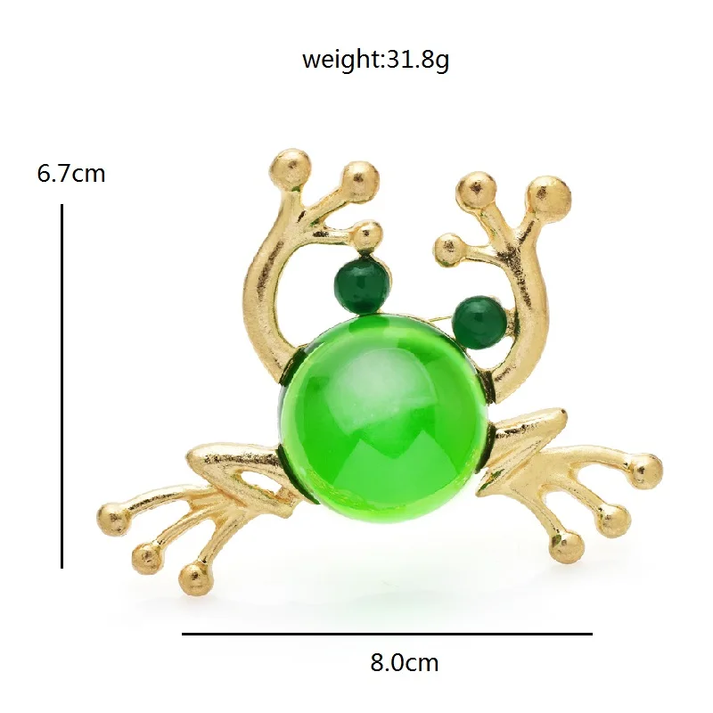 Wuli &amp baby симпатичная Броши лягушка для женщин унисекс 2 цвета Полимерная
