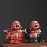 buddha statue realistic adorable decorative portable bedroom living room smiling maitreya decoration for gift