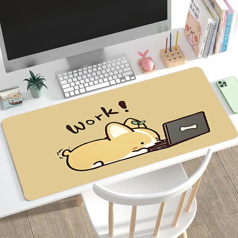 

Mouse Pad Gaming Corgi Lovely Animal Mousepad Gamer Mat Xxl Desk Computer Desks Pc Cabinets Large Mause Office Accessories Anime